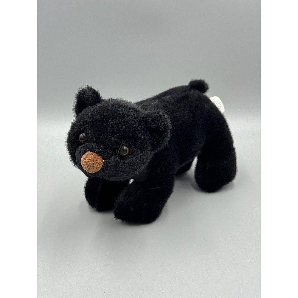 Nanco Black Bear Plush Standing Cub Stuffed Animal Toy 9 Inch